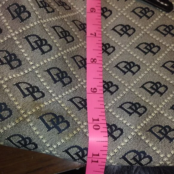 Dooney and Bourke Vintage Signature Canvas and Leather Satchel - Picture 13 of 14